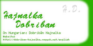 hajnalka dobriban business card