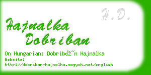 hajnalka dobriban business card